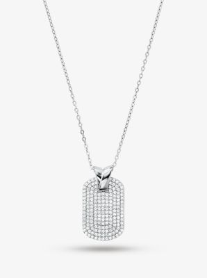 michael kors dog tag necklace