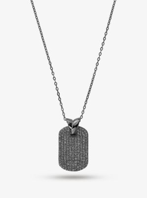 Michael kors store dog tag necklace