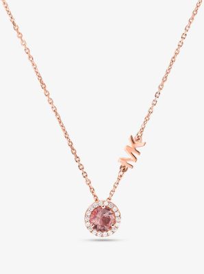 michael kors rose gold pendant