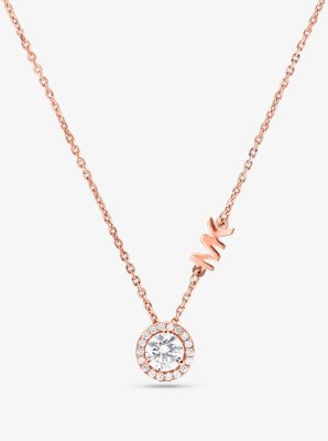 mk necklace rose gold