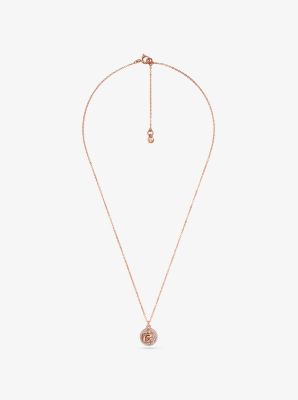 rose gold necklace michael kors