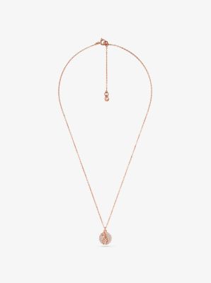 michael kors rose gold pendant