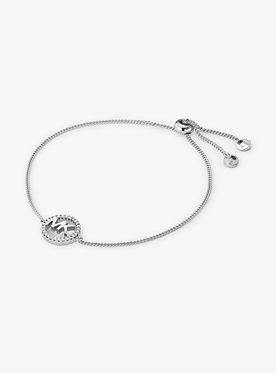 Precious Metal-plated Sterling Silver Logo Slider Bracelet | Michael Kors