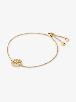 Precious Metal-Plated Sterling Silver Logo Slider Bracelet image number 0