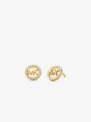 michael kors logo stud earrings