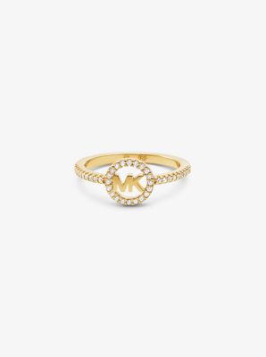 Precious Metal Plated Sterling-Silver Logo Ring