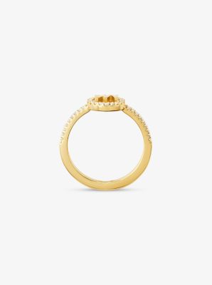 Precious Metal Plated Sterling-Silver Logo Ring