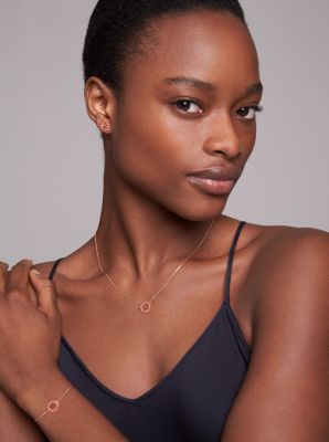 14K Rose Gold-Plated Sterling Silver Logo Necklace