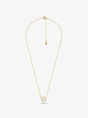 Precious Metal Plated Sterling-Silver Logo Necklace