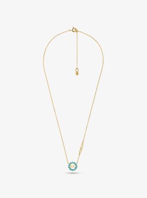 14K Gold-Plated Sterling Silver Logo Necklace