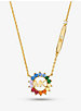 14K Gold-Plated Sterling Silver Rainbow Logo Necklace image number 0