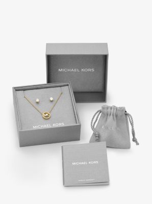 michael kors necklace earring set