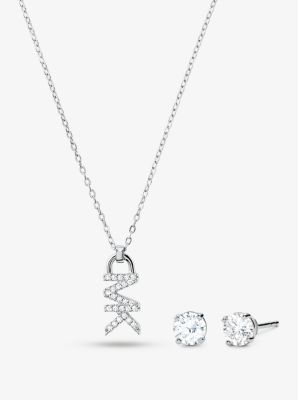 michael kors earrings and necklace set