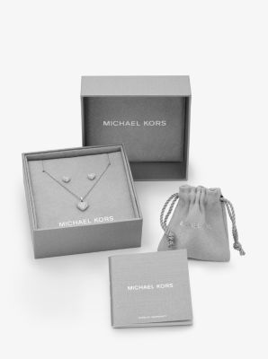 Michael kors heart necklace shop and earrings