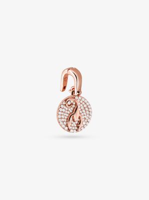 14K Rose Gold-Plated Sterling Silver Pav&eacute; Scorpio Zodiac Charm