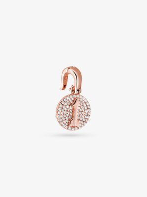 14K Rose Gold-Plated Sterling Silver Pav&eacute; Sagittarius Zodiac Charm