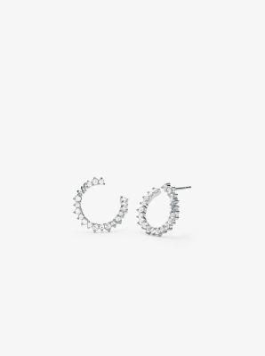 michael kors pave hoop earrings