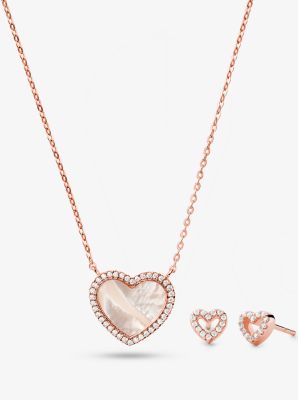 michael kors earrings and necklace set