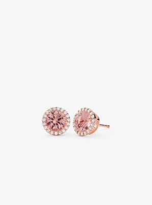 14K Rose Gold-Plated Sterling Silver Stone Stud Earrings | Michael Kors