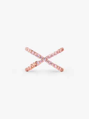 michael kors pave ring rose gold
