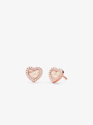 kors michael kors stud earrings rose gold