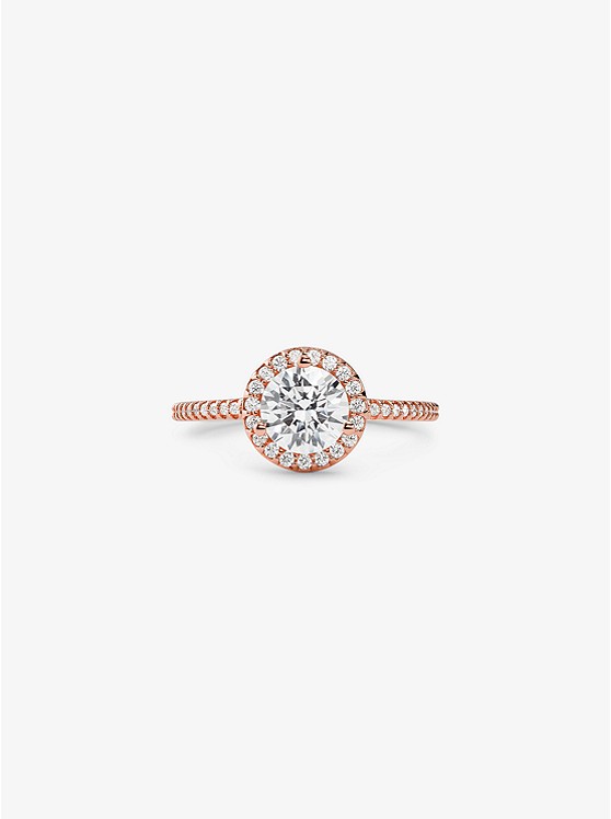michaelkors.co.uk | Precious Metal-Plated Sterling Silver Pavé Oversized Halo Ring