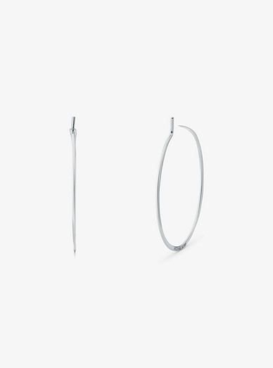 Precious Metal-plated Sterling Silver Whisper Mini Hoop Earrings | Michael  Kors