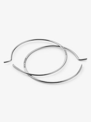 Precious Metal-Plated Sterling Silver Whisper Mini Hoop Earrings image number 1