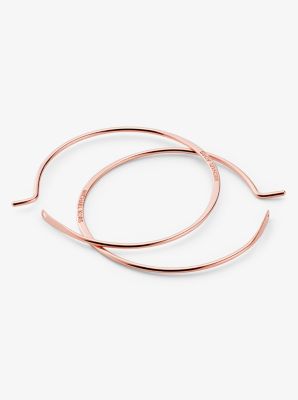 Precious Metal-Plated Sterling Silver Whisper Mini Hoop Earrings in ROSE GOLD | Michael Kors