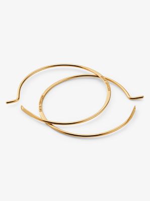 Precious Metal-Plated Sterling Silver Whisper Mini Hoop Earrings