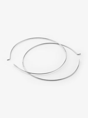 Michael kors silver hoop earrings on sale