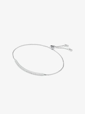 Bracelet coulissant en argent sterling &agrave; pav&eacute;