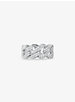 Precious Metal-Plated Sterling Silver Pavé Curb Link Ring image number 0