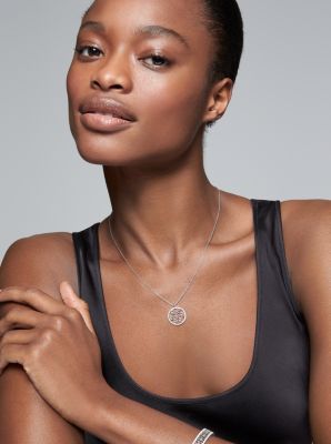 Sterling Silver Logo Charm Necklace