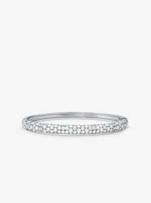 Precious Metal-Plated Sterling Silver Pavé Bangle image number 0