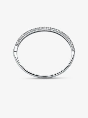 Precious Metal-Plated Sterling Silver Pavé Bangle | Michael Kors