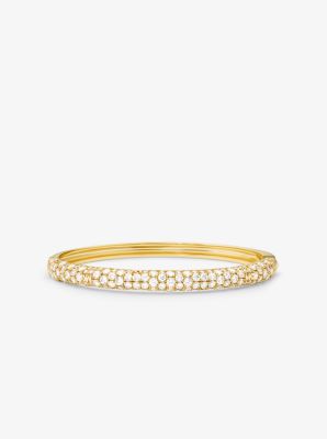 Bangle van sterlingzilver met siersteentjes en plating met edelmetaal image number 0
