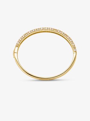 Bangle van sterlingzilver met siersteentjes en plating met edelmetaal image number 1