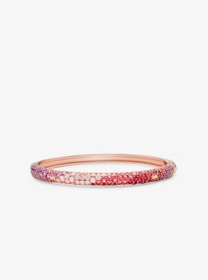 Precious Metal-Plated Sterling Silver Ombré Pavé Bangle image number 0