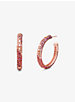 14K Rose Gold-Plated Sterling Silver Ombré Pavé Hoop Earrings image number 0