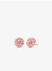 14K Rose Gold-Plated Sterling Silver Colored Pavé Logo Stud Earrings image number 0
