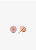 14K Rose Gold-Plated Sterling Silver Colored Pavé Logo Stud Earrings image number 1