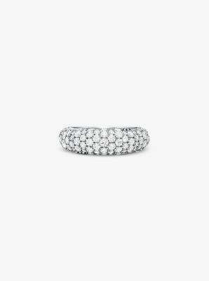 Precious Metal-Plated Sterling Silver Pavé Ring image number 0