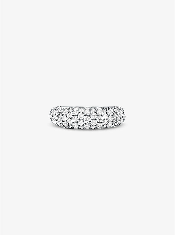 Precious Metal-Plated Sterling Silver Pavé Ring image number 0