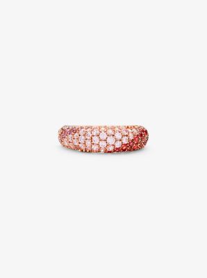 michael kors pave rose gold ring