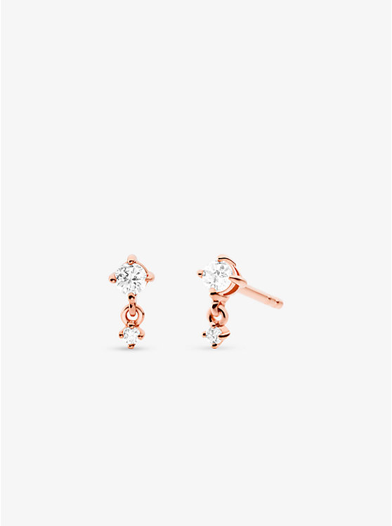 14K Rose Gold-Plated Sterling Silver Drop Earrings image number 0