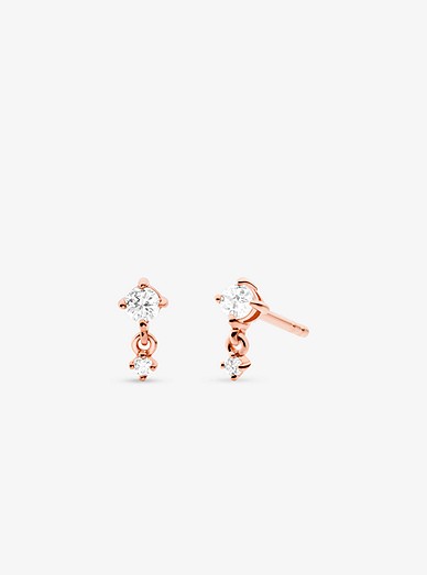 14k Rose Gold-plated Sterling Silver Drop Earrings | Michael Kors
