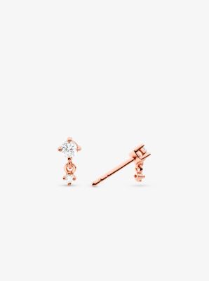 14K Rose Gold-Plated Sterling Silver Drop Earrings image number 1