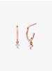 14K Rose Gold-Plated Stone Huggie Earrings image number 0