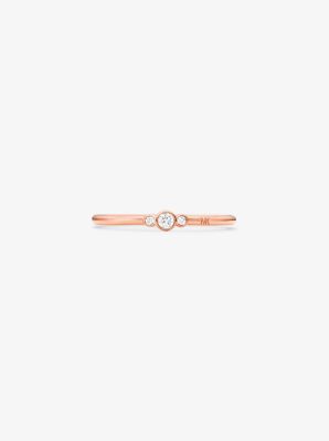 14K Rose Gold-Plated Pavé Ring image number 0